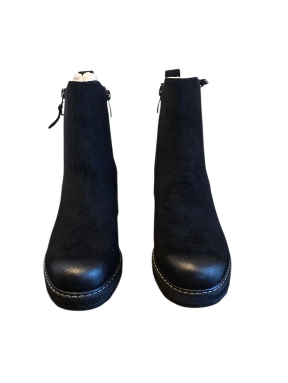 Pierre Dumas Everlee-1 Black Faux Suede Boots 7
